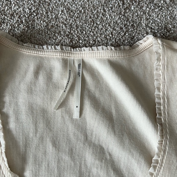 Anthropologie Cream Pleated Top - Picture 12 of 13